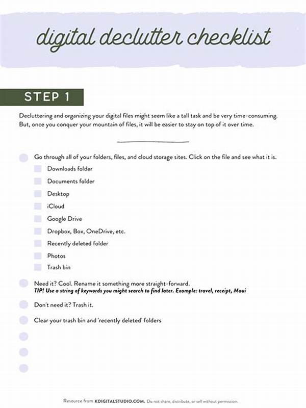 Digital Declutter Checklist Pdf