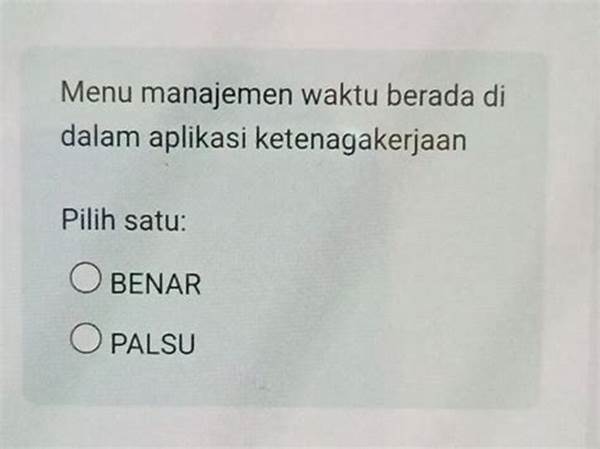 Menu Time Management Berada Di Dalam Aplikasi Ketenagakerjaan